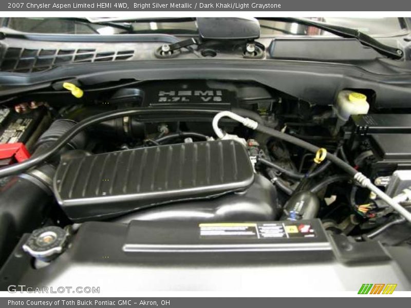 Bright Silver Metallic / Dark Khaki/Light Graystone 2007 Chrysler Aspen Limited HEMI 4WD