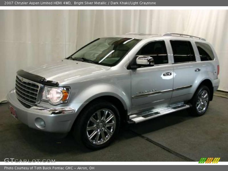 Bright Silver Metallic / Dark Khaki/Light Graystone 2007 Chrysler Aspen Limited HEMI 4WD