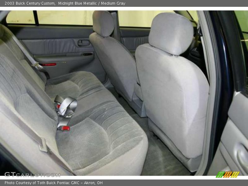 Midnight Blue Metallic / Medium Gray 2003 Buick Century Custom