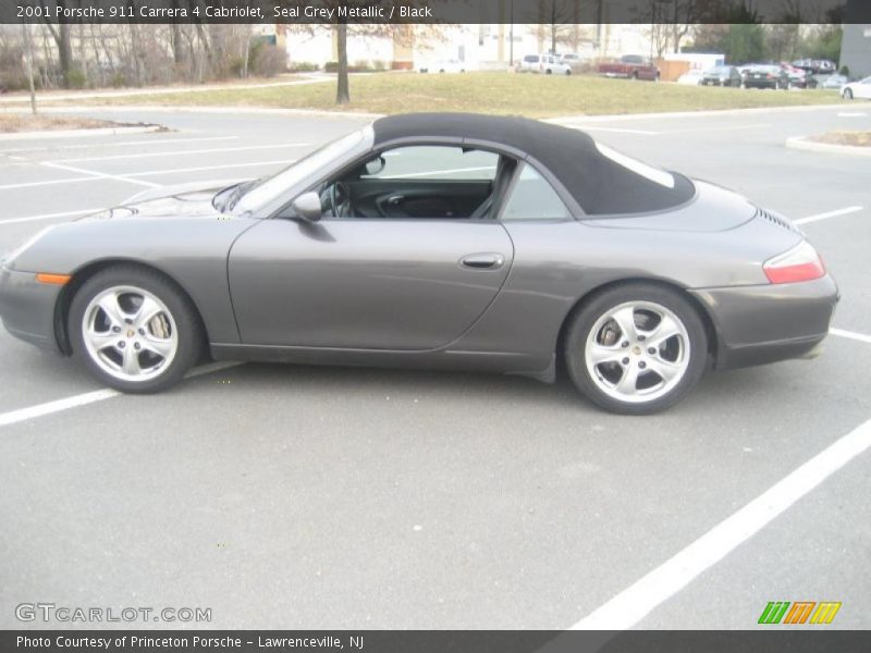 Seal Grey Metallic / Black 2001 Porsche 911 Carrera 4 Cabriolet