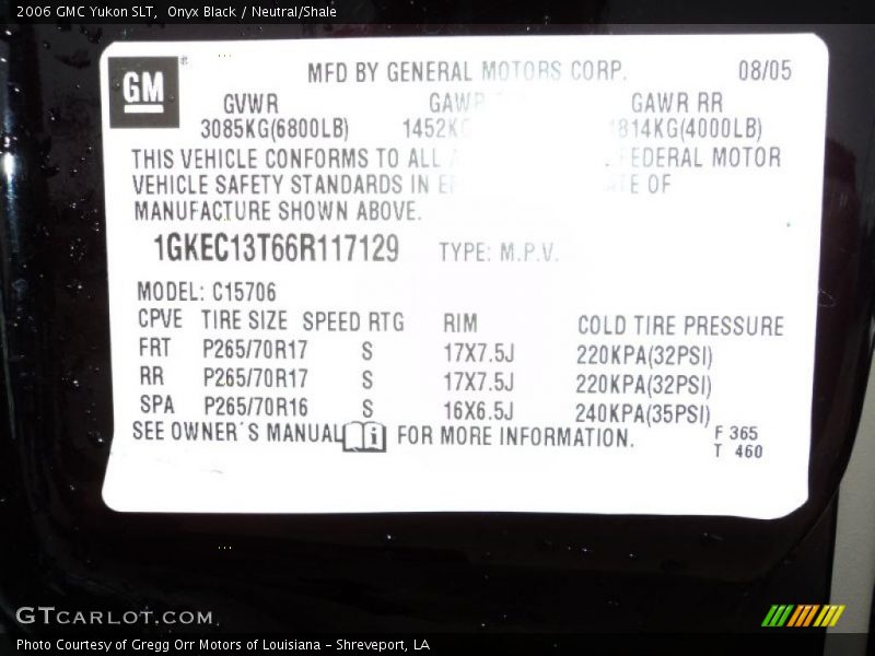 Onyx Black / Neutral/Shale 2006 GMC Yukon SLT
