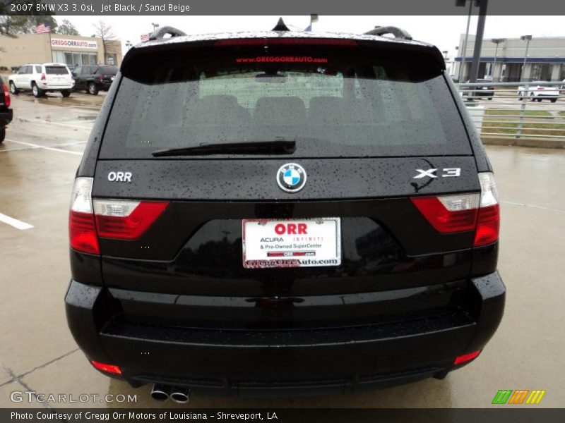 Jet Black / Sand Beige 2007 BMW X3 3.0si