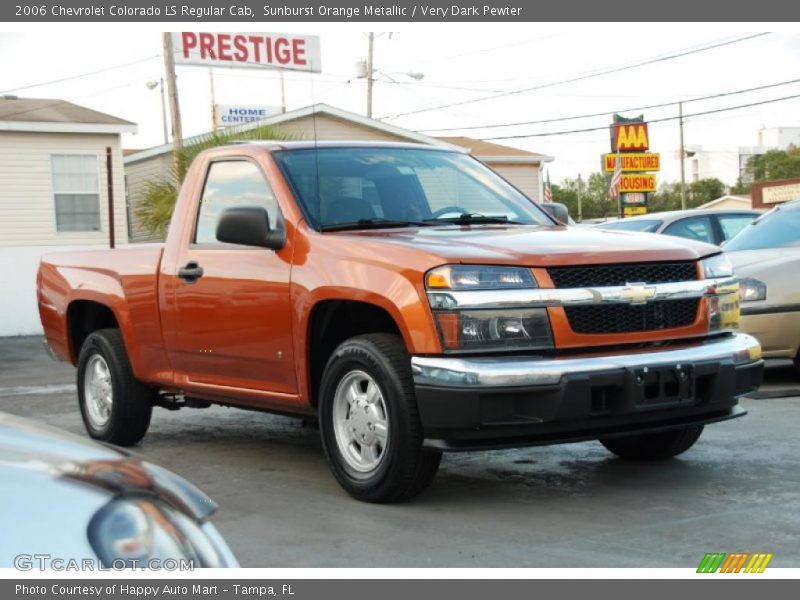 Sunburst Orange Metallic / Very Dark Pewter 2006 Chevrolet Colorado LS Regular Cab