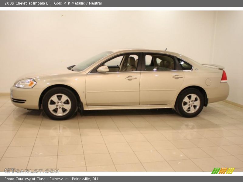 Gold Mist Metallic / Neutral 2009 Chevrolet Impala LT