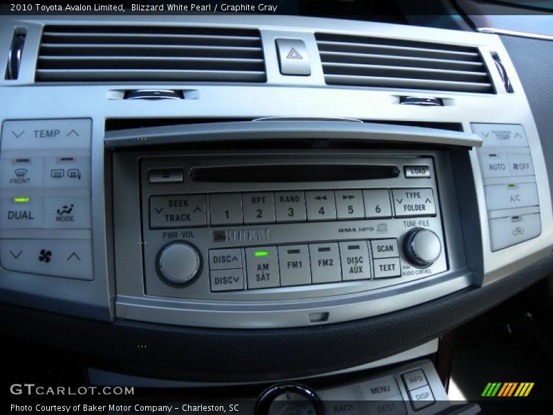 Blizzard White Pearl / Graphite Gray 2010 Toyota Avalon Limited