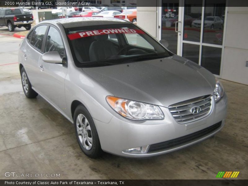 Liquid Silver / Gray 2010 Hyundai Elantra GLS