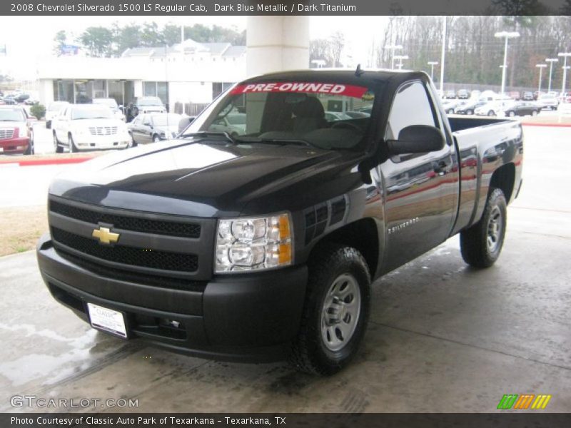 Dark Blue Metallic / Dark Titanium 2008 Chevrolet Silverado 1500 LS Regular Cab