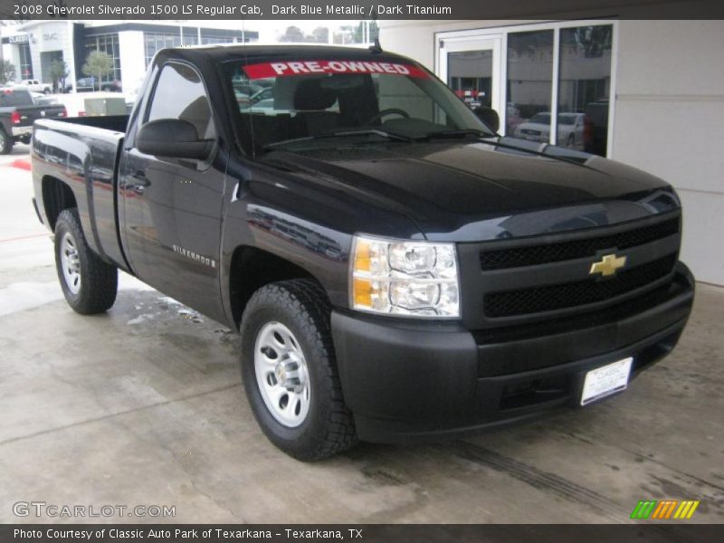 Dark Blue Metallic / Dark Titanium 2008 Chevrolet Silverado 1500 LS Regular Cab