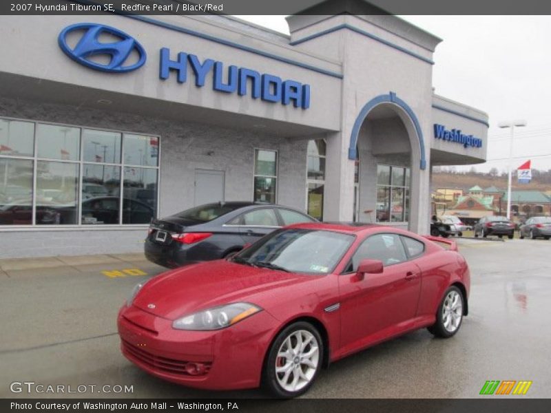 Redfire Pearl / Black/Red 2007 Hyundai Tiburon SE
