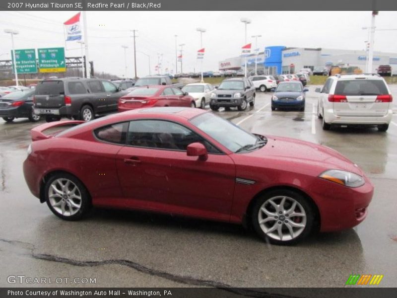 Redfire Pearl / Black/Red 2007 Hyundai Tiburon SE