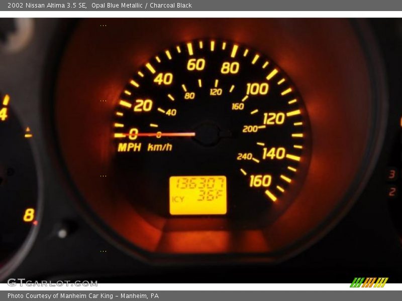 Opal Blue Metallic / Charcoal Black 2002 Nissan Altima 3.5 SE