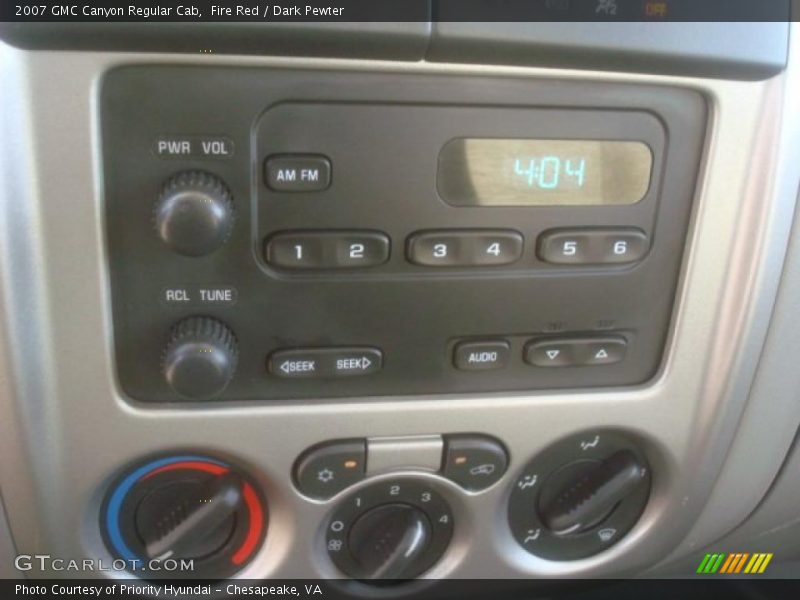 Controls of 2007 Canyon Regular Cab