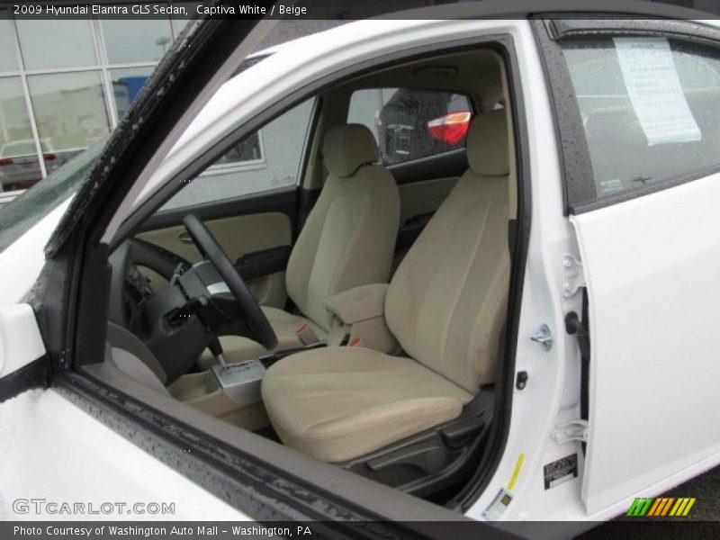 Captiva White / Beige 2009 Hyundai Elantra GLS Sedan