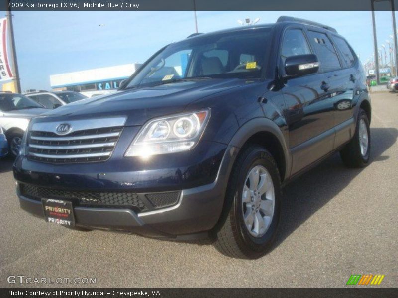 Midnite Blue / Gray 2009 Kia Borrego LX V6