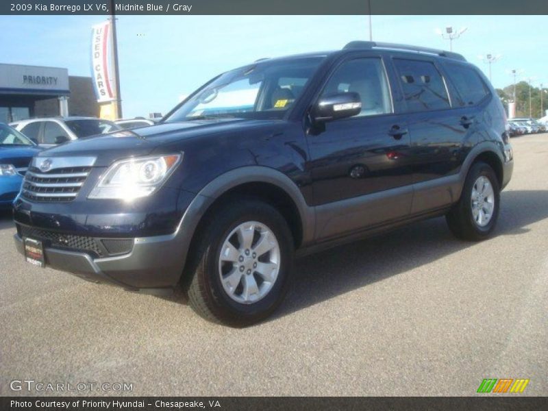 Midnite Blue / Gray 2009 Kia Borrego LX V6