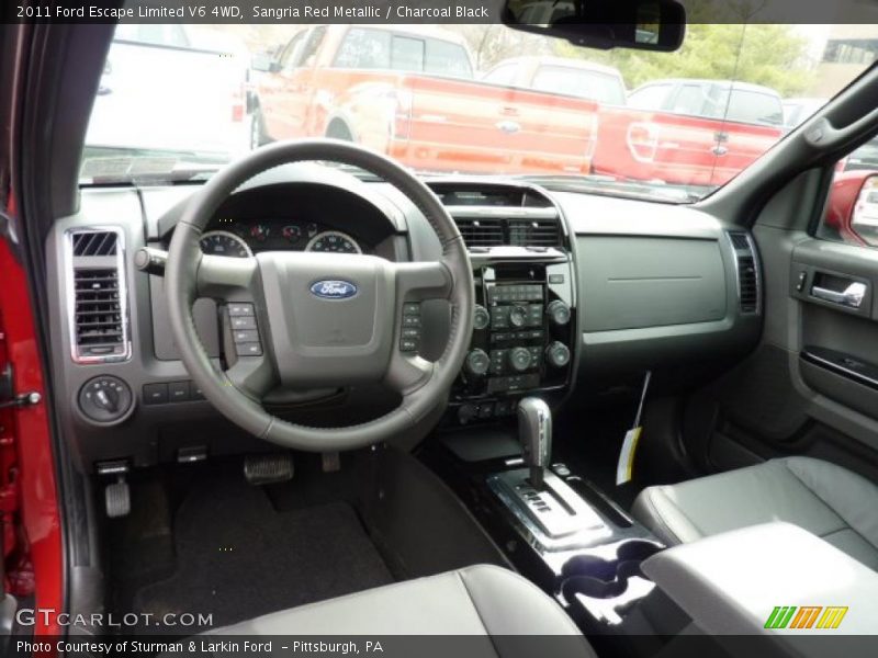 Sangria Red Metallic / Charcoal Black 2011 Ford Escape Limited V6 4WD