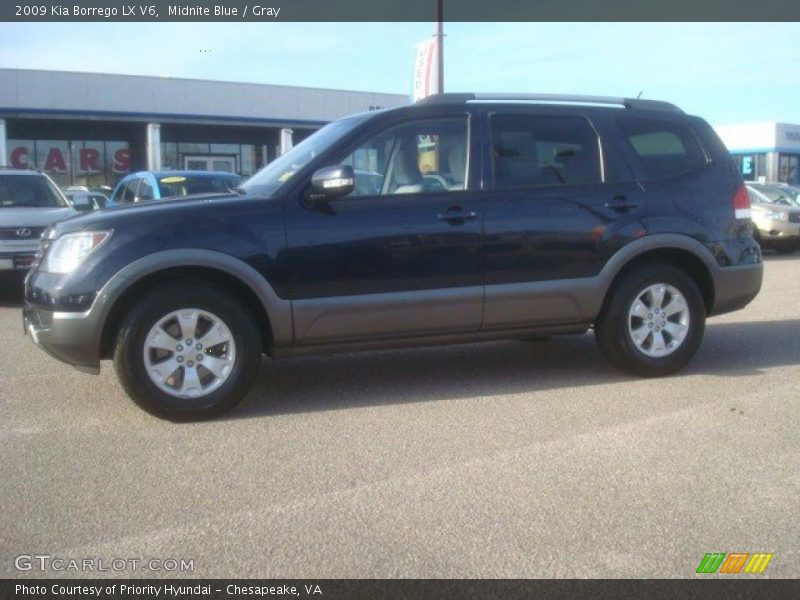 Midnite Blue / Gray 2009 Kia Borrego LX V6