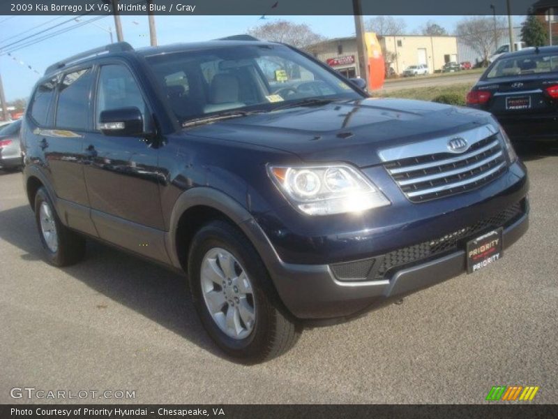 Midnite Blue / Gray 2009 Kia Borrego LX V6
