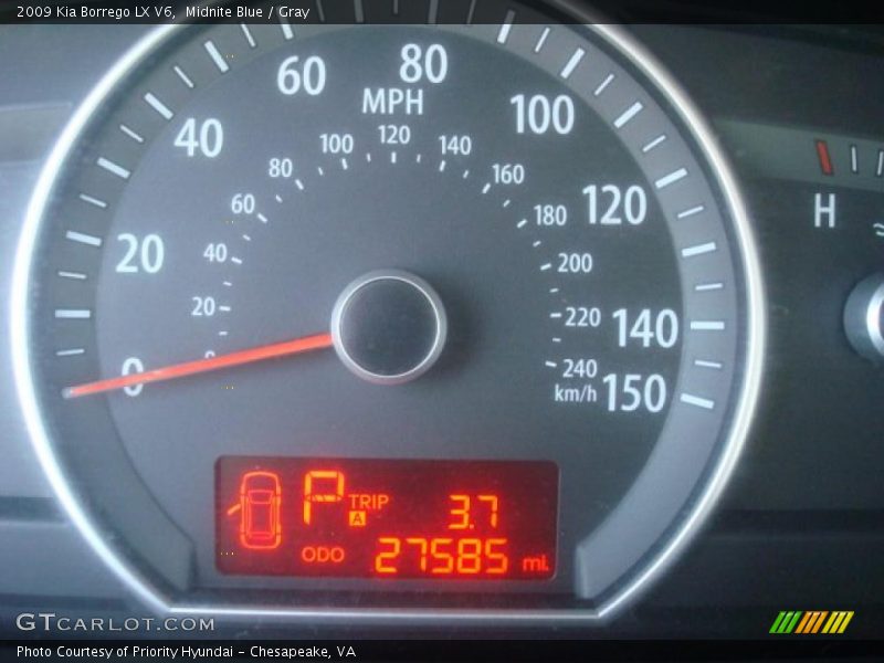 Midnite Blue / Gray 2009 Kia Borrego LX V6