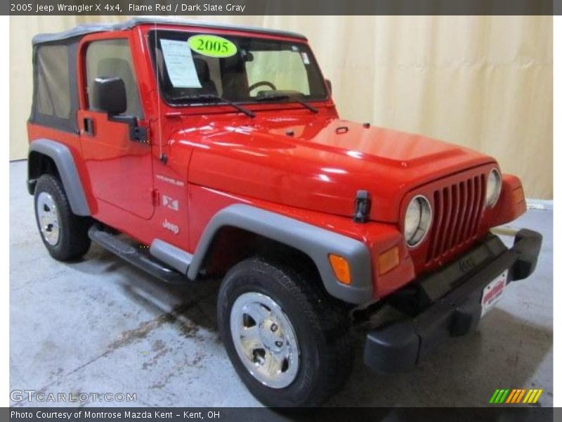 Flame Red / Dark Slate Gray 2005 Jeep Wrangler X 4x4