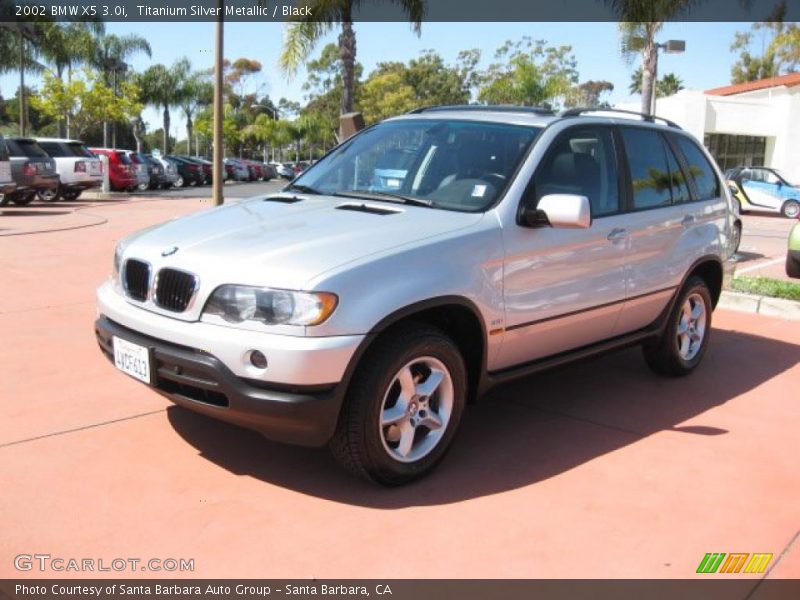 Titanium Silver Metallic / Black 2002 BMW X5 3.0i