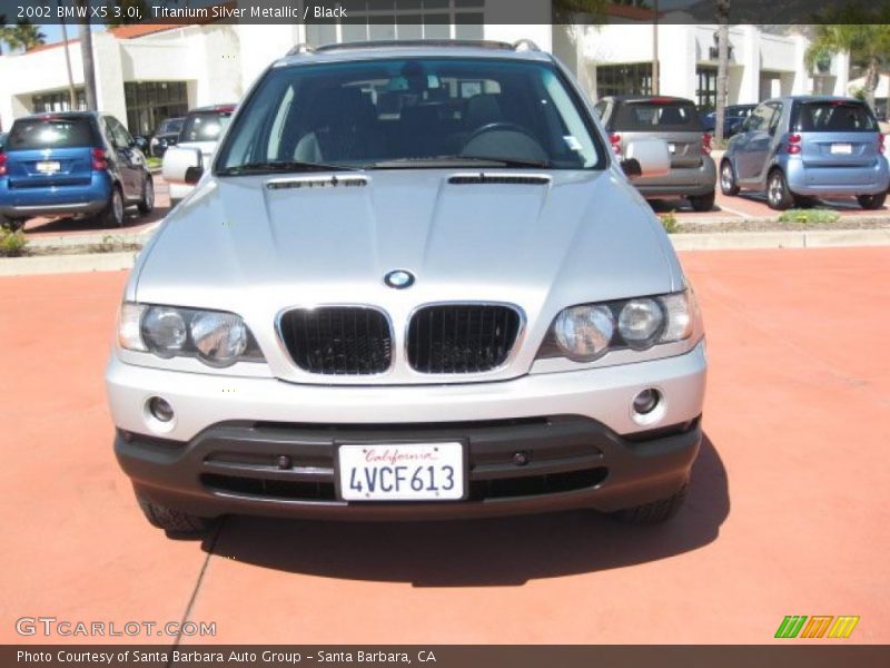 Titanium Silver Metallic / Black 2002 BMW X5 3.0i