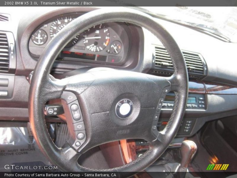 Titanium Silver Metallic / Black 2002 BMW X5 3.0i