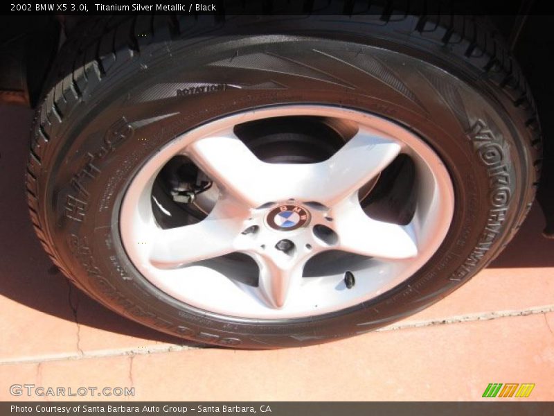Titanium Silver Metallic / Black 2002 BMW X5 3.0i