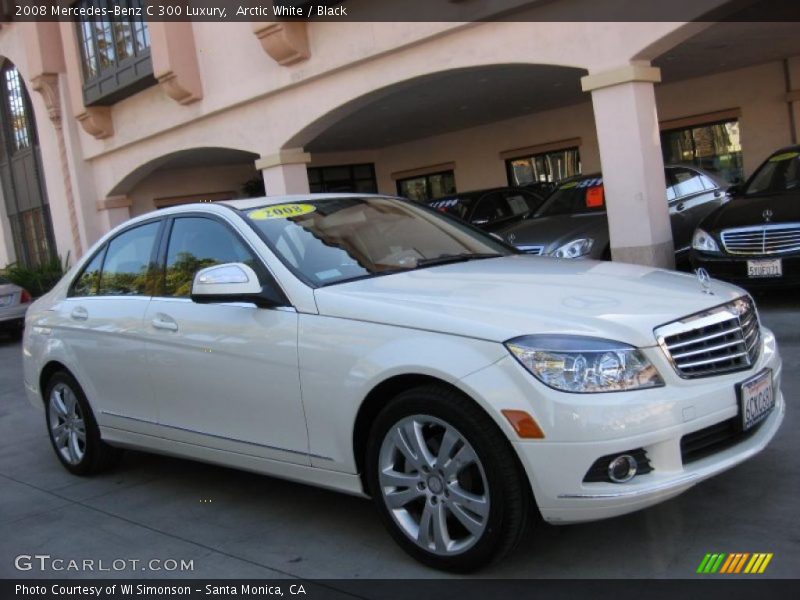 Arctic White / Black 2008 Mercedes-Benz C 300 Luxury
