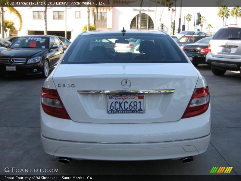 Arctic White / Black 2008 Mercedes-Benz C 300 Luxury