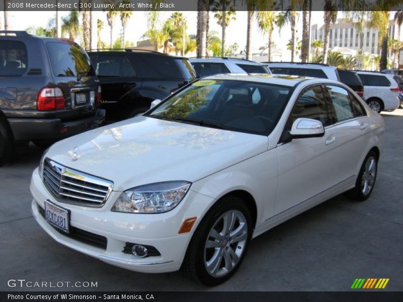 Arctic White / Black 2008 Mercedes-Benz C 300 Luxury