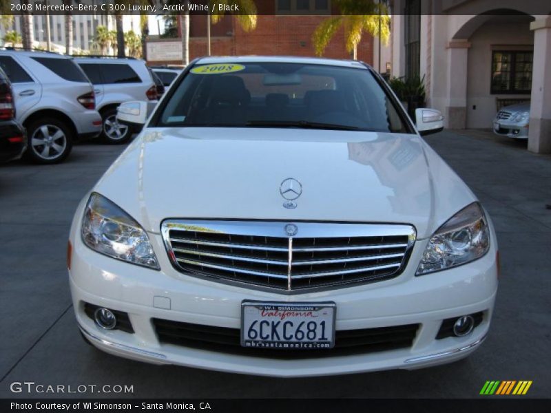 Arctic White / Black 2008 Mercedes-Benz C 300 Luxury