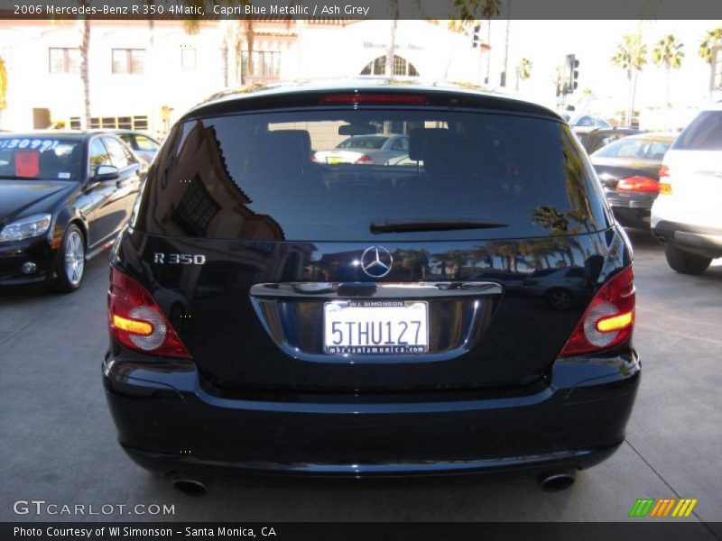 Capri Blue Metallic / Ash Grey 2006 Mercedes-Benz R 350 4Matic