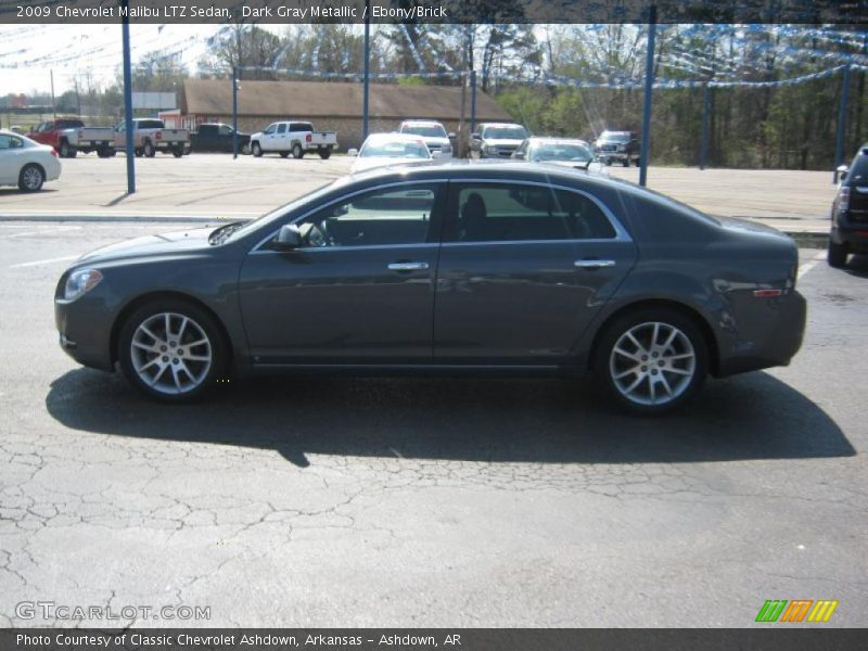 Dark Gray Metallic / Ebony/Brick 2009 Chevrolet Malibu LTZ Sedan