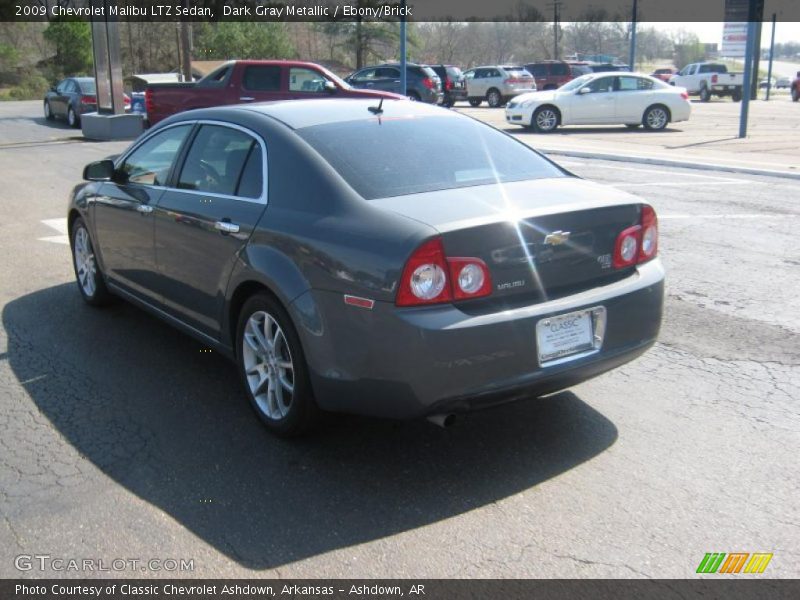 Dark Gray Metallic / Ebony/Brick 2009 Chevrolet Malibu LTZ Sedan