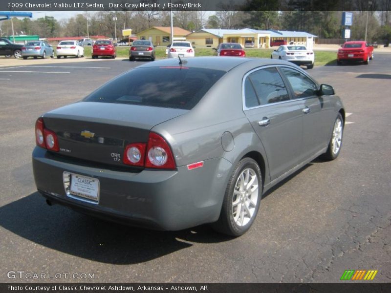 Dark Gray Metallic / Ebony/Brick 2009 Chevrolet Malibu LTZ Sedan