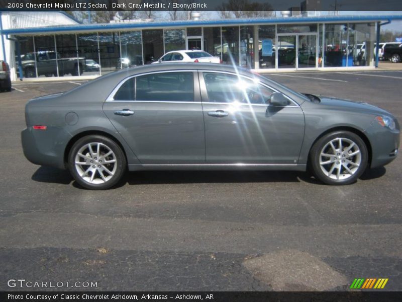 Dark Gray Metallic / Ebony/Brick 2009 Chevrolet Malibu LTZ Sedan