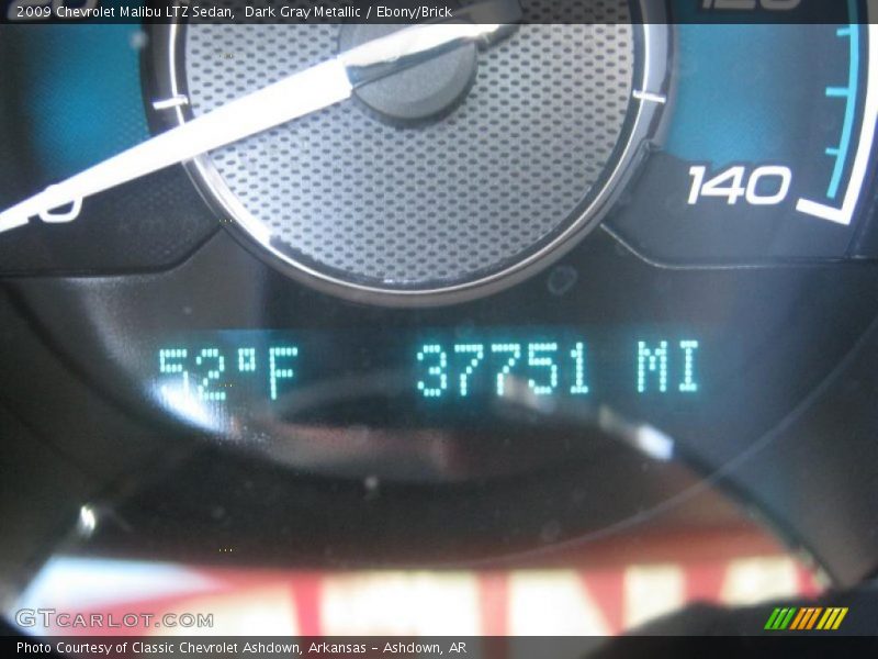Dark Gray Metallic / Ebony/Brick 2009 Chevrolet Malibu LTZ Sedan