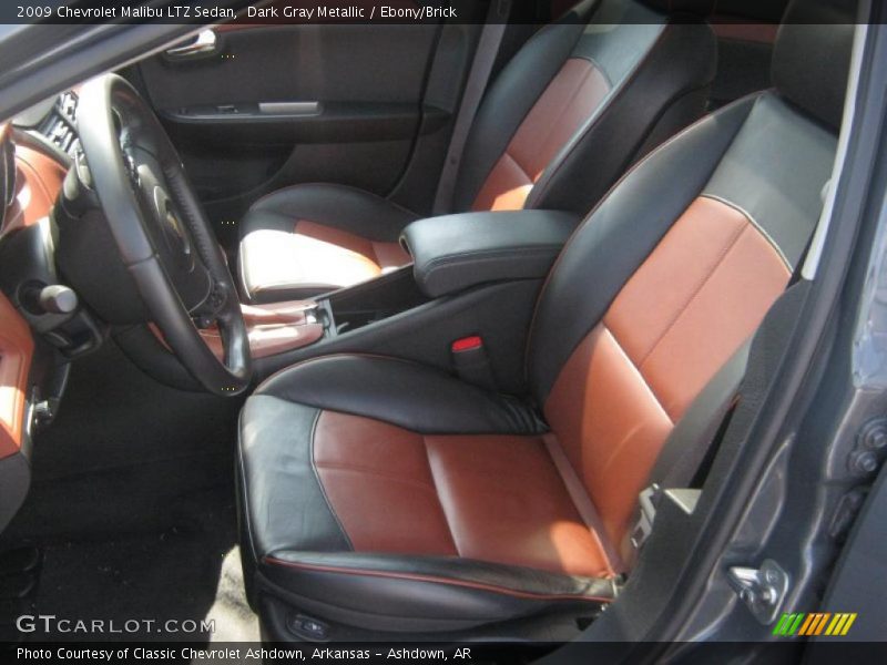 Dark Gray Metallic / Ebony/Brick 2009 Chevrolet Malibu LTZ Sedan