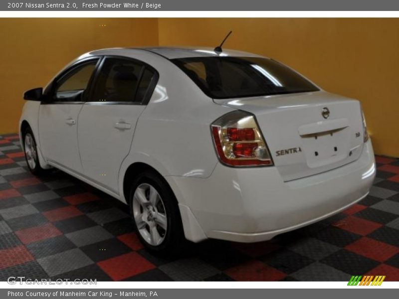 Fresh Powder White / Beige 2007 Nissan Sentra 2.0