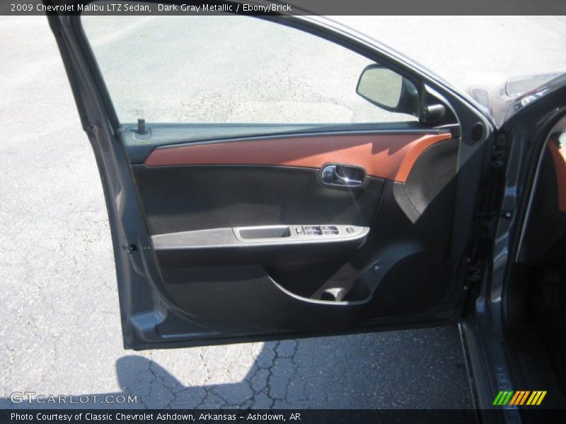 Dark Gray Metallic / Ebony/Brick 2009 Chevrolet Malibu LTZ Sedan