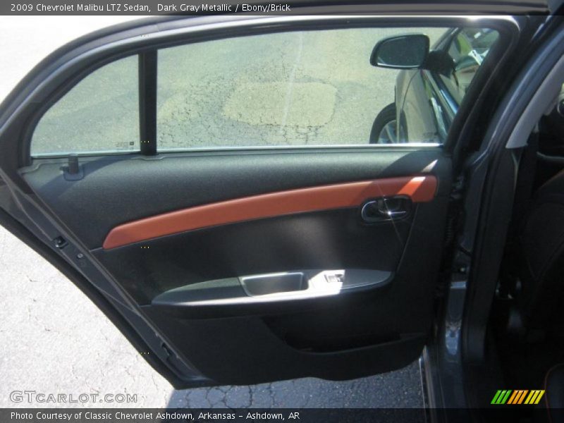 Dark Gray Metallic / Ebony/Brick 2009 Chevrolet Malibu LTZ Sedan