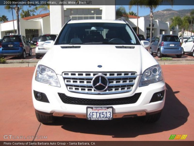 Arctic White / Black 2009 Mercedes-Benz ML 350 4Matic
