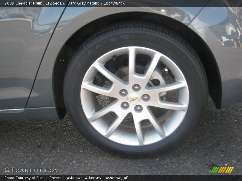 Dark Gray Metallic / Ebony/Brick 2009 Chevrolet Malibu LTZ Sedan