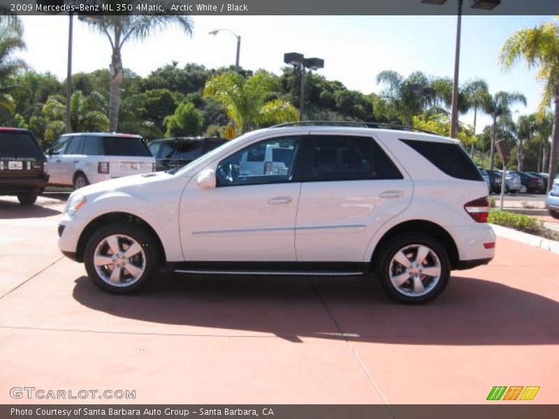Arctic White / Black 2009 Mercedes-Benz ML 350 4Matic