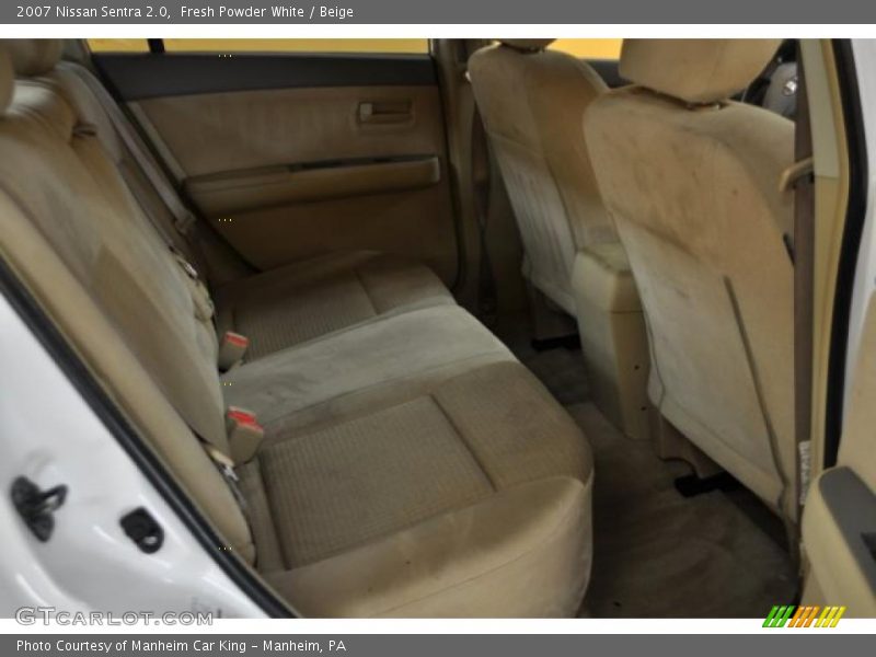 Fresh Powder White / Beige 2007 Nissan Sentra 2.0