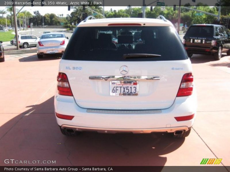 Arctic White / Black 2009 Mercedes-Benz ML 350 4Matic