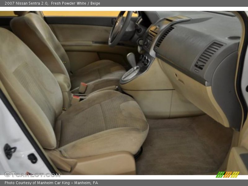 Fresh Powder White / Beige 2007 Nissan Sentra 2.0