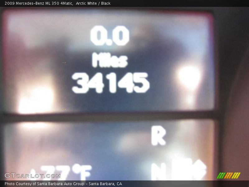 Arctic White / Black 2009 Mercedes-Benz ML 350 4Matic