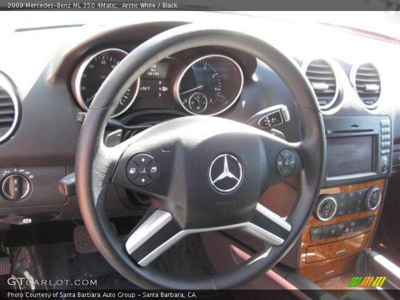 Arctic White / Black 2009 Mercedes-Benz ML 350 4Matic